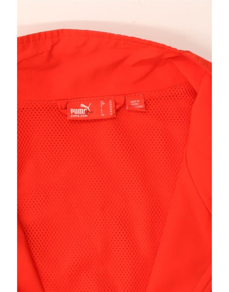 PUMA Mens Tracksuit Top Jacket Medium Red Colourblock Polyester DE15