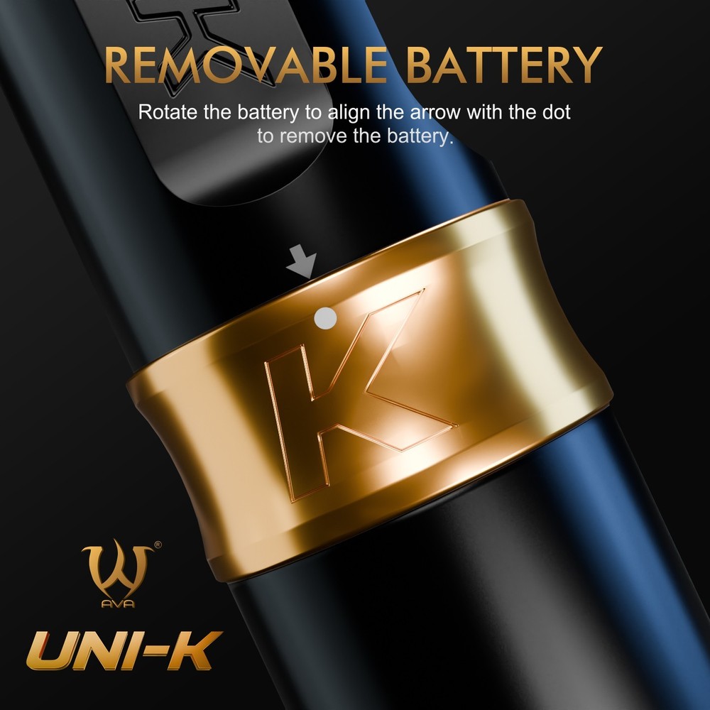 Ava UNI-K Wireless Tattoo Pen – 2.5–5.0mm Adjustable Stroke