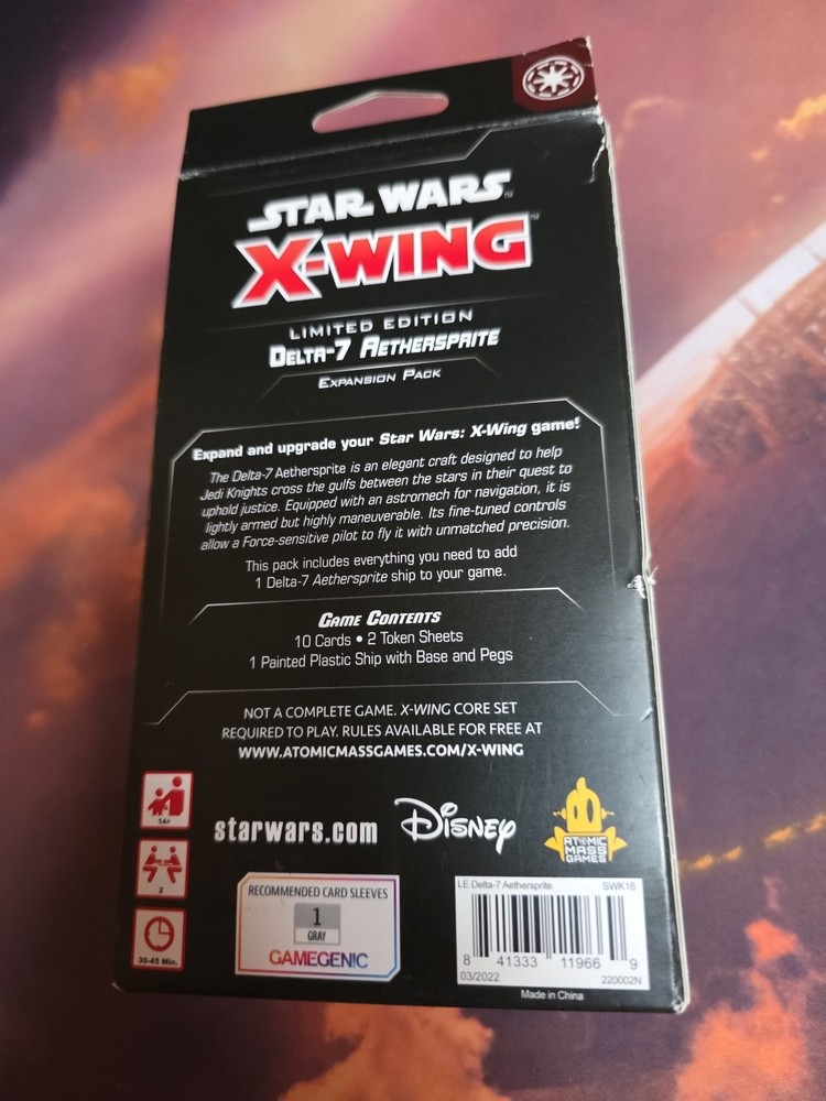 X-Wing 2nd Ed Delta-7 Aethersprite Celebration Convention 2022 Not Mint See PICS
