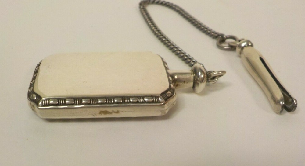 Vintage Sterling Silver Miniature Scent Bottle on Chain