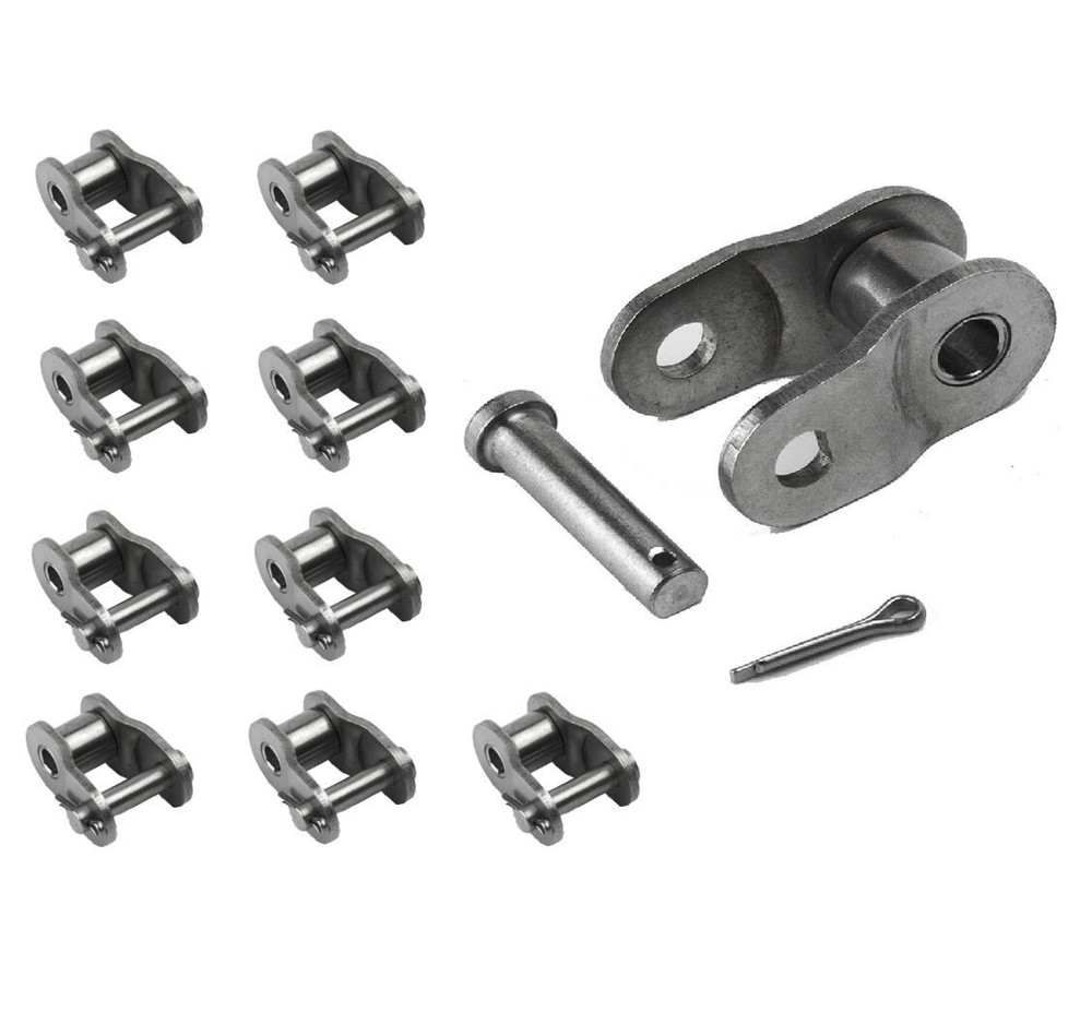 40 SS Stainless Steel Roller Chain Offset Link (10PCS)