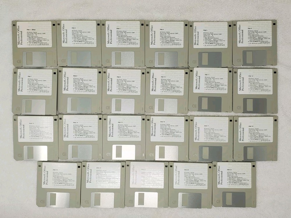 Microsoft Office Professional 1994 4.x? 3.5" Floppy Disks PowerPoint Mouse