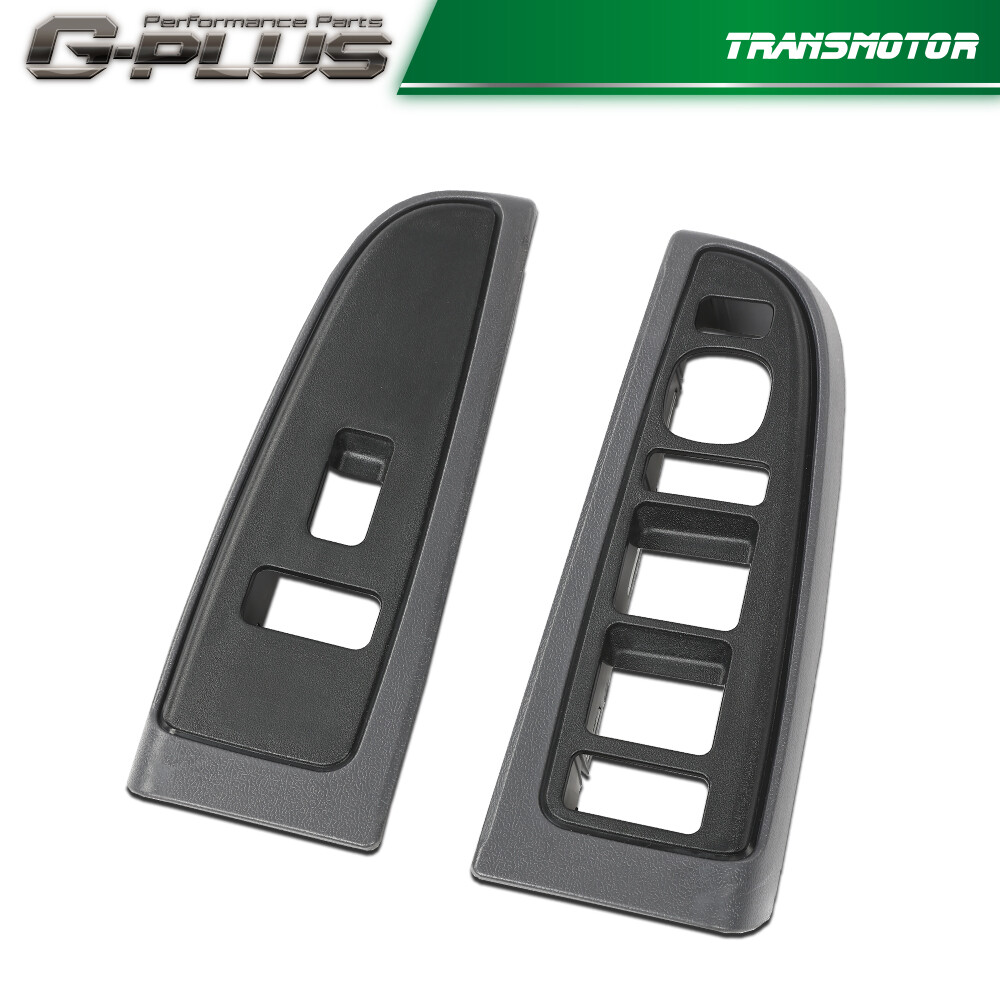 Front Dark Gray Window Switch Trim Bezel Set Fit For 2003-2007 Silverado Sierra