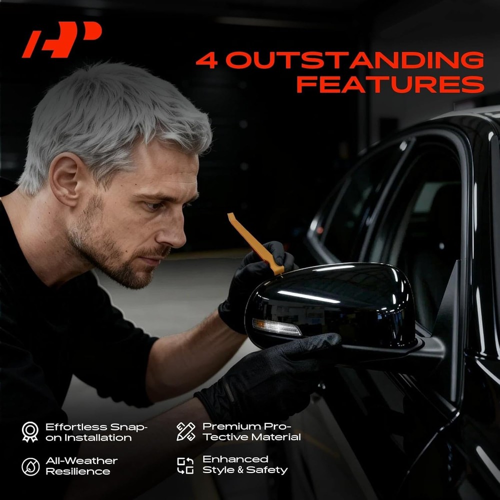 A-Premium 2 PCS Driver and Passenger Side Rearview Mirror Covers Caps - Compatib
