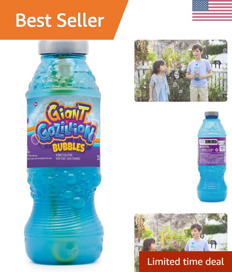 Giant Bubble Solution 1 L – Creates Huge, Extra‑Elastic Bubbles, Safe & Non‑T...