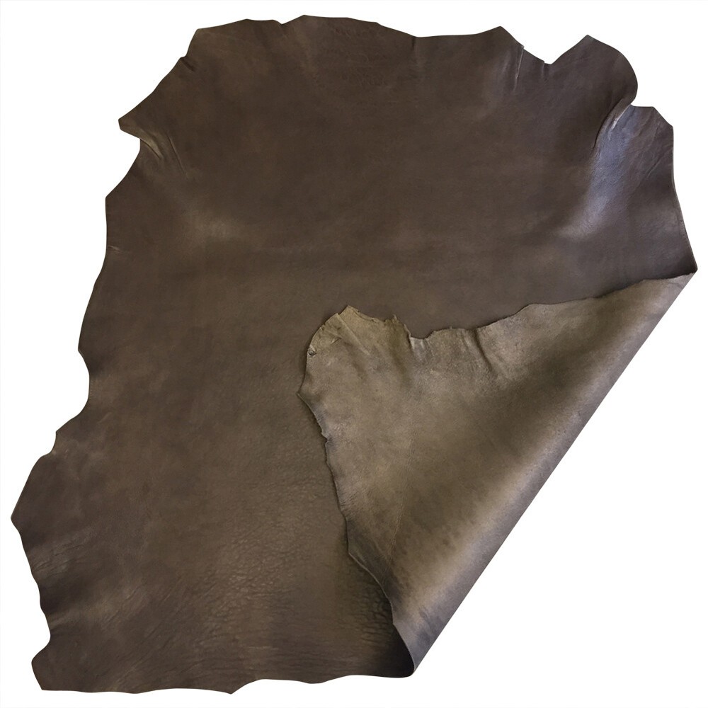 Brown Leather Hide Thin Bookbinding Crafting Material Soft DIY Upholstery Fabric