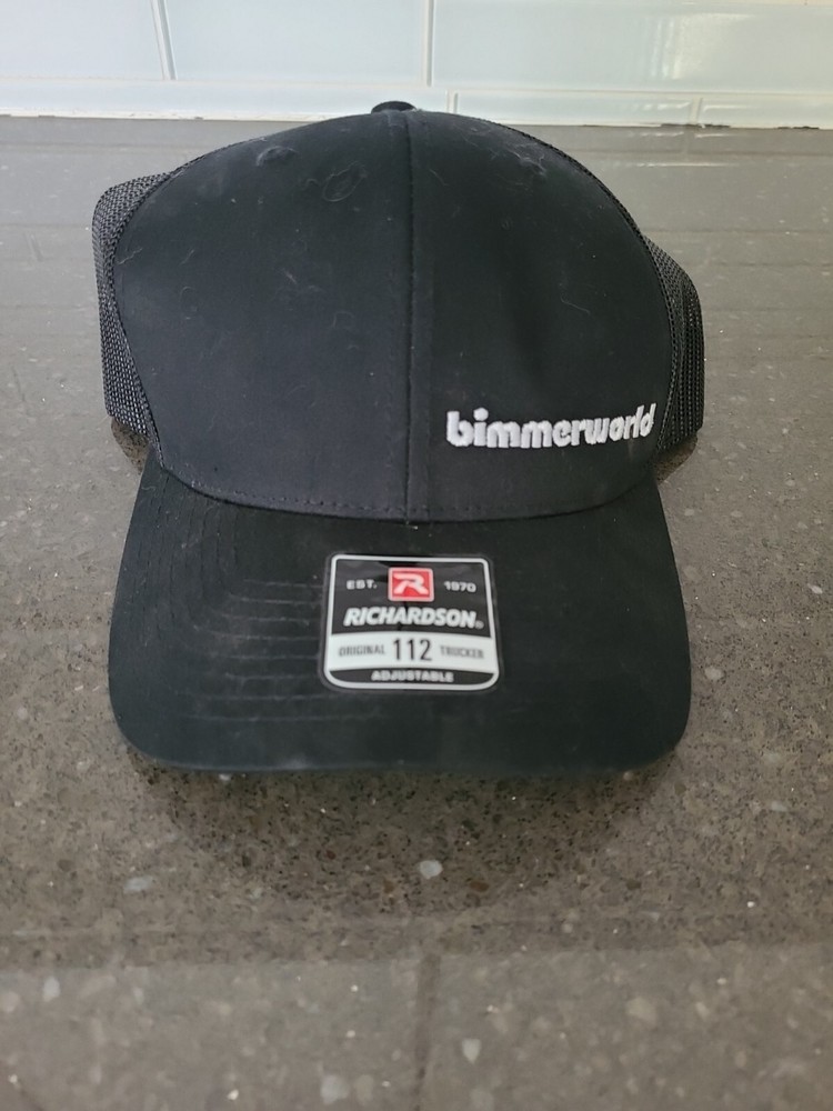 Richardson 112 Adjustable Snapback cap Hat Bimmerworld NWT Black BMW