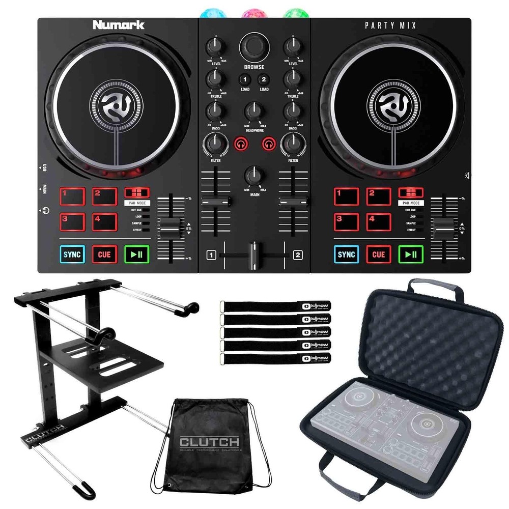 Numark Party Mix II Built-In Light Show Controller Serato LE Software w Laptop