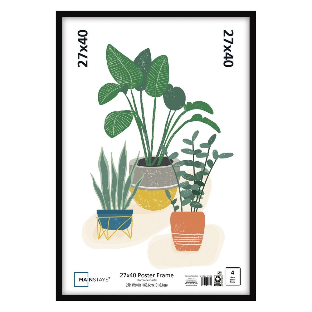 27x40 Basic Poster Frame - NEW Black, Lightweight, Perfect for Posters & Prints