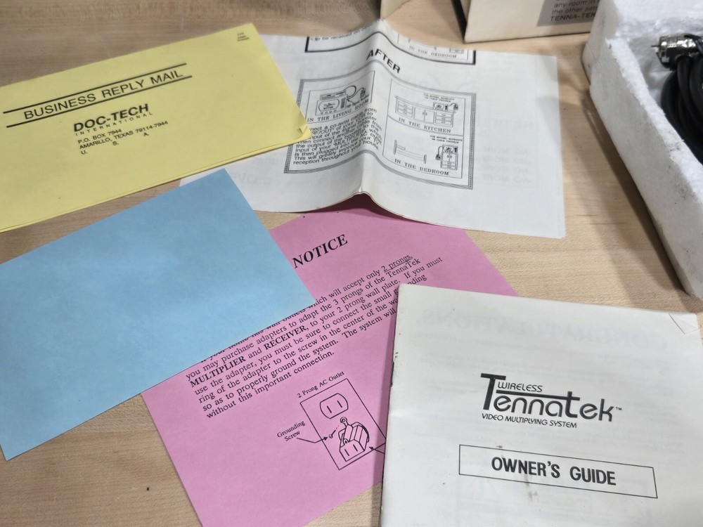 Doc-Tech Tennatek Video Multiplying System Wireless VCR Transmitter Whole Home