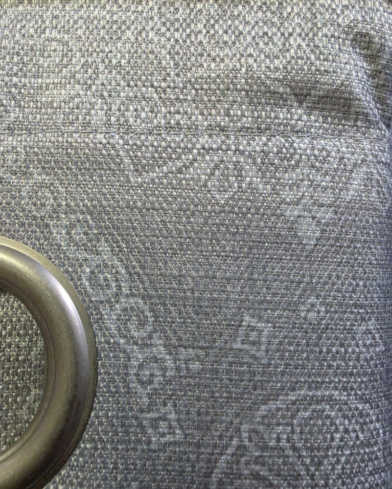 Mainstays Gray Medallion 84" Blackout Grommeted Panel Pair Curtains
