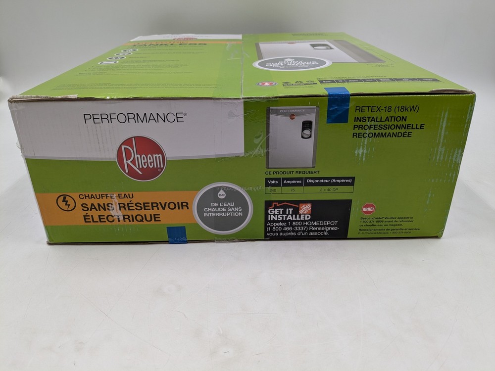 Rheem Performance Electric Tankless Water Heater 18kW 240V (RETEX-18)