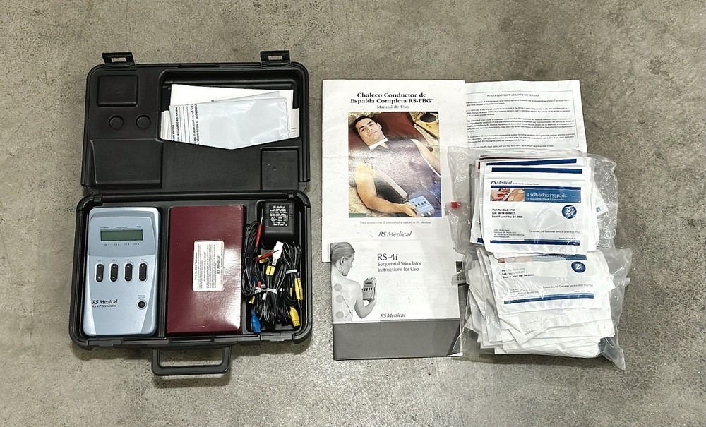 RS Medical RS-4i Plus Sequential Stimulator With Manual + 57 Extra Pads