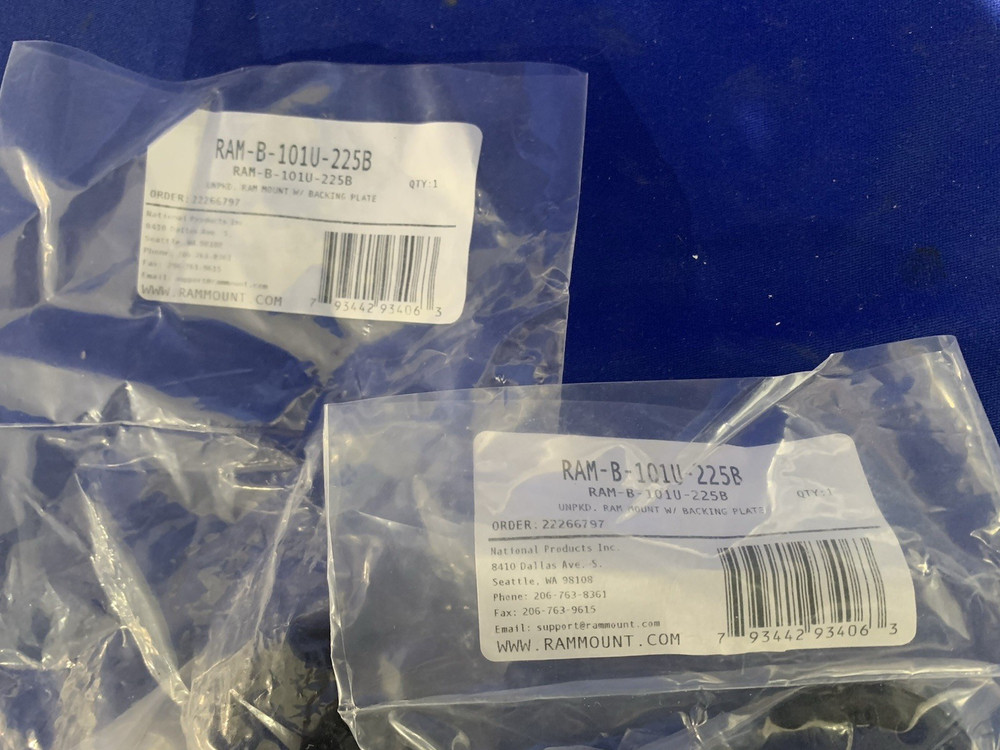 14 RAM Double Socket Arm Mounts w/ 28 Ball Components B Size With Backing Plates