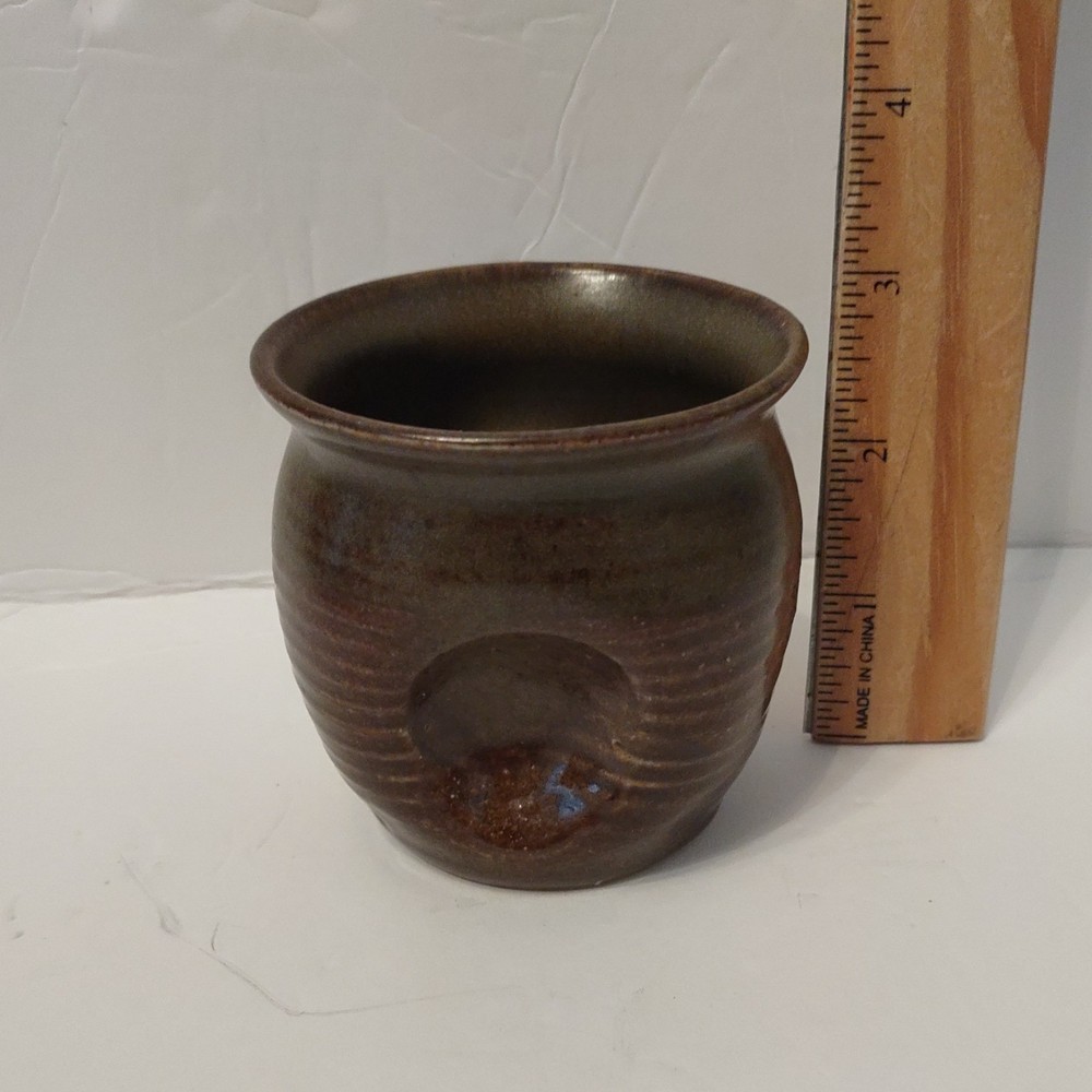 Samuel Calder Studio Art Pottery Sugar Cup Earthenware Matte Stoneware