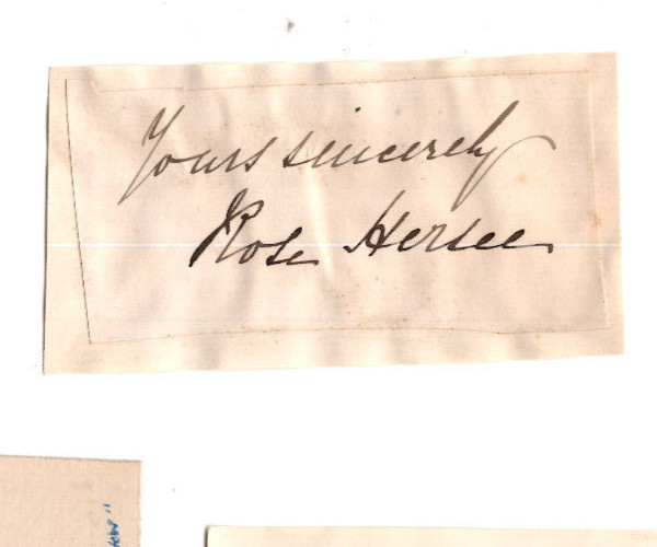 Rose Hersee (1845-1923) Signed Clip / Autographed Opera Singer
