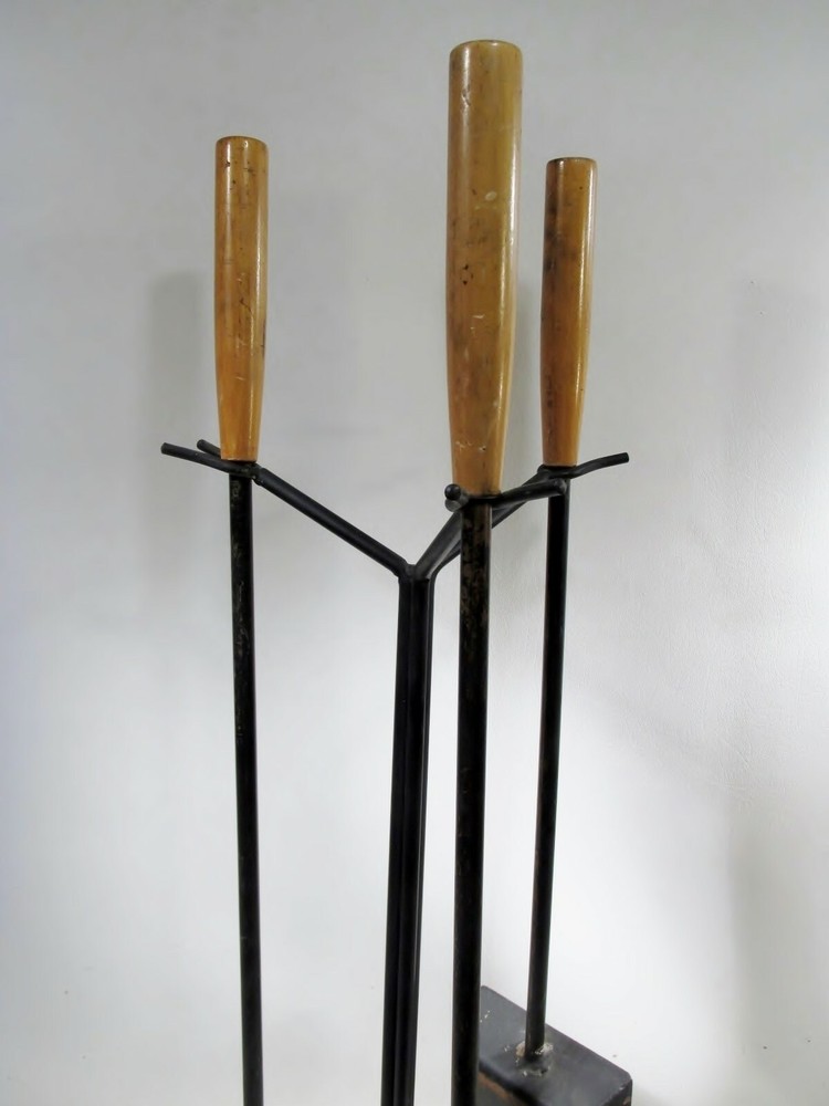 1960s George Nelson Howard Miller Stand Fireplace Tool Set