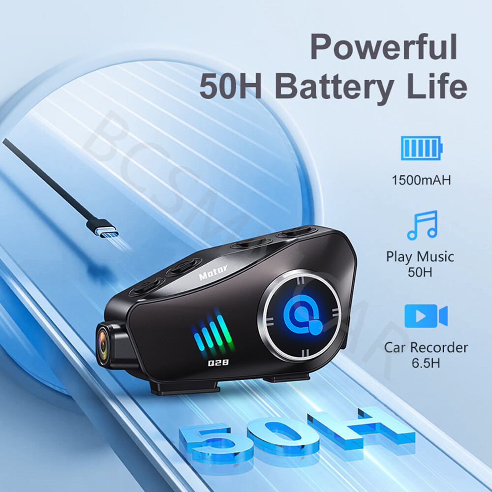 Motorcycle Helmet Headset Dashcam Wireless WiFi Video Recorder Camera Waterproof