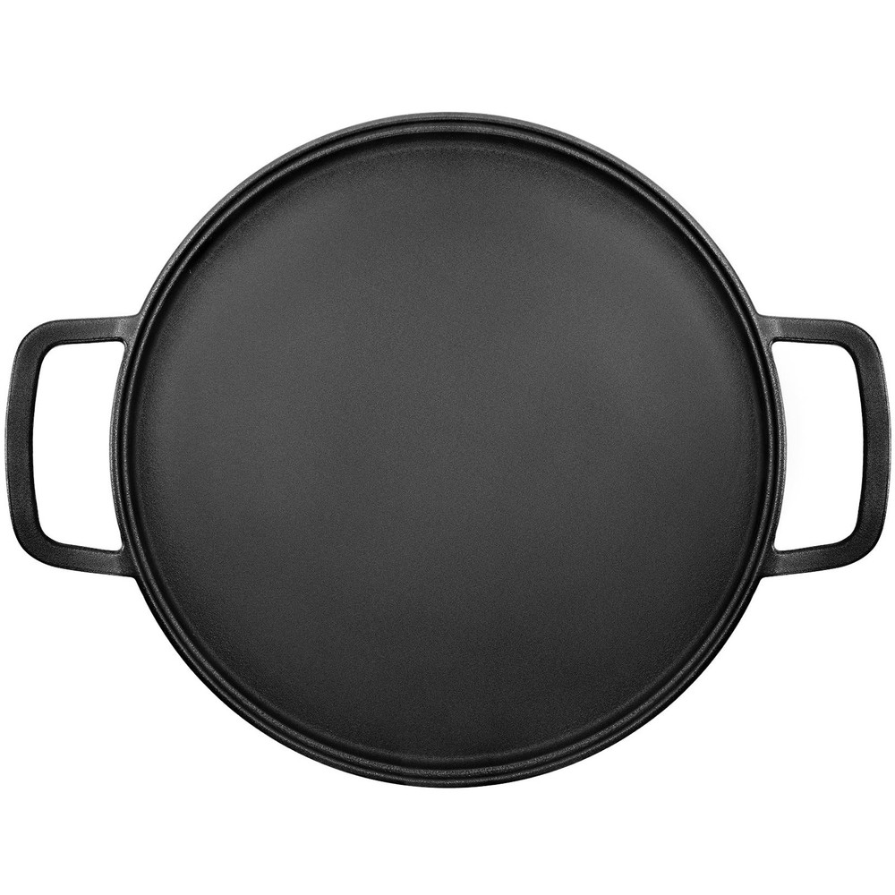 GGC Cast Iron Pizza Pan for Baking, 14" Round Griddle Pans Make Different Dis...