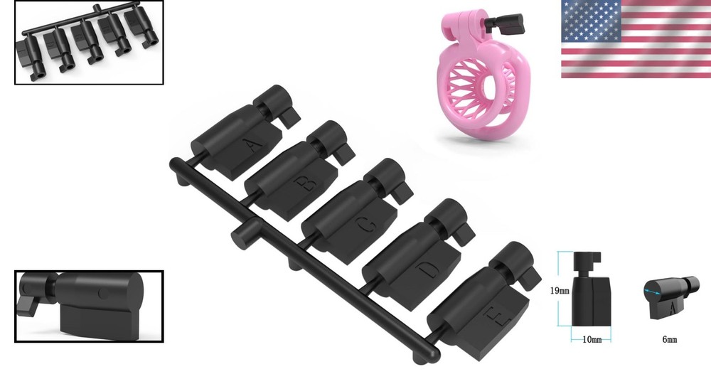5PCS Disposable Permanent Locks Compatible with Cobra Series Chastity Cage