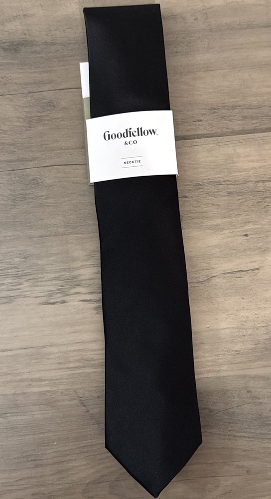 Goodfellow & Co. Men’s Necktie Solid Black NEW Formal Work