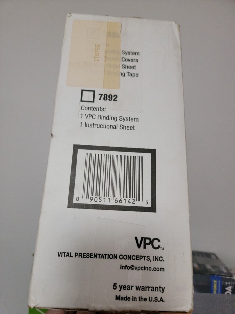 New In Box VPC Tape Binding System For Home, School, & Office Use Model 7892