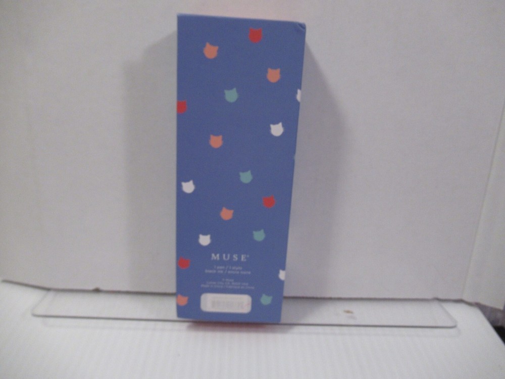 MUSE black ink pen Multicolored cat pattern in Gift box NEW