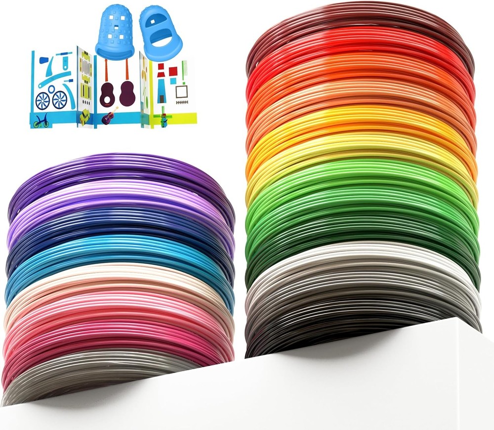 1.75mm 3D Pen Filament Refills Compatible with SCRIB3D P1/ADV MYNT3D Basic/Super