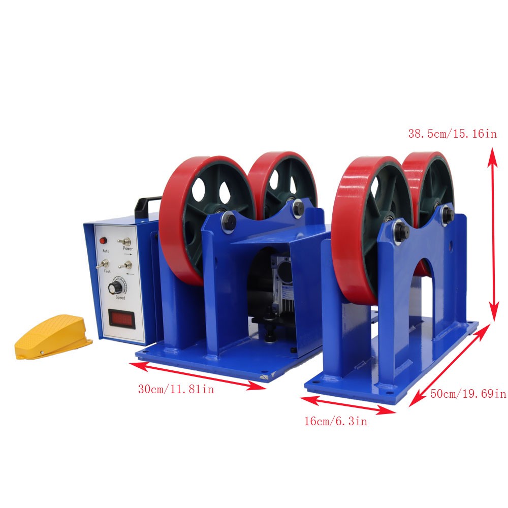 2200LB Tank Welding Roller Rack 110V Digital Display Turning Rolls LinkageRoller