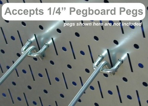 30-WGL-200GVB Galvanized Steel Pegboard Tool Organizer Galv/Black