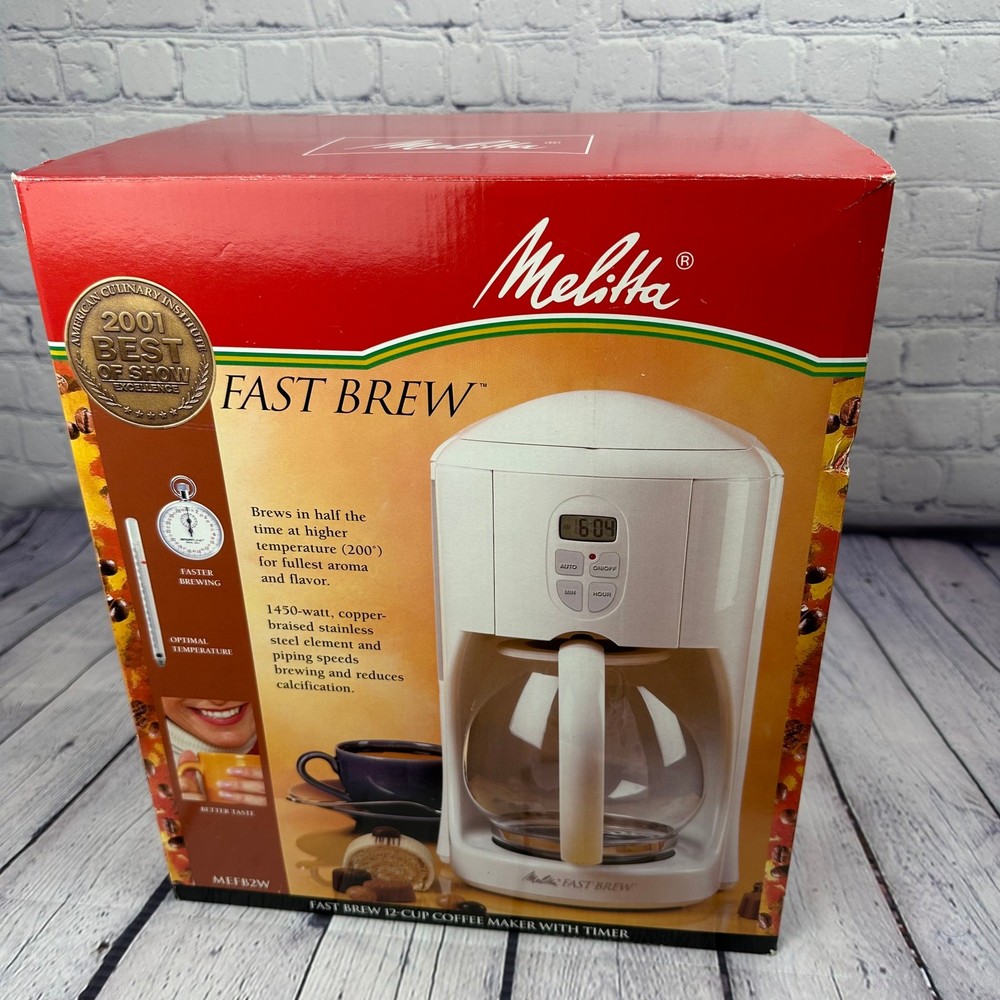 NOS Vintage 2001 Melitta Fast Brew 12 Cup Coffee Maker Programmable - Working