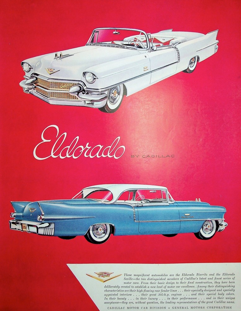 Original 1956 Cadillac Ad: Featuring Eldorado by Cadillac
