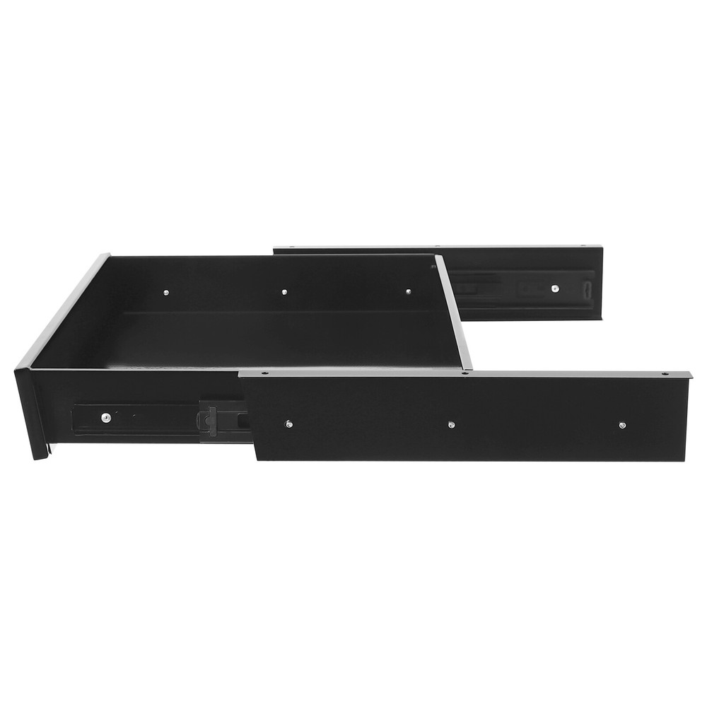Under Desk Mounted Sliding Pull-out Drawer Drawer Storage Organizer Drawer W/Key
