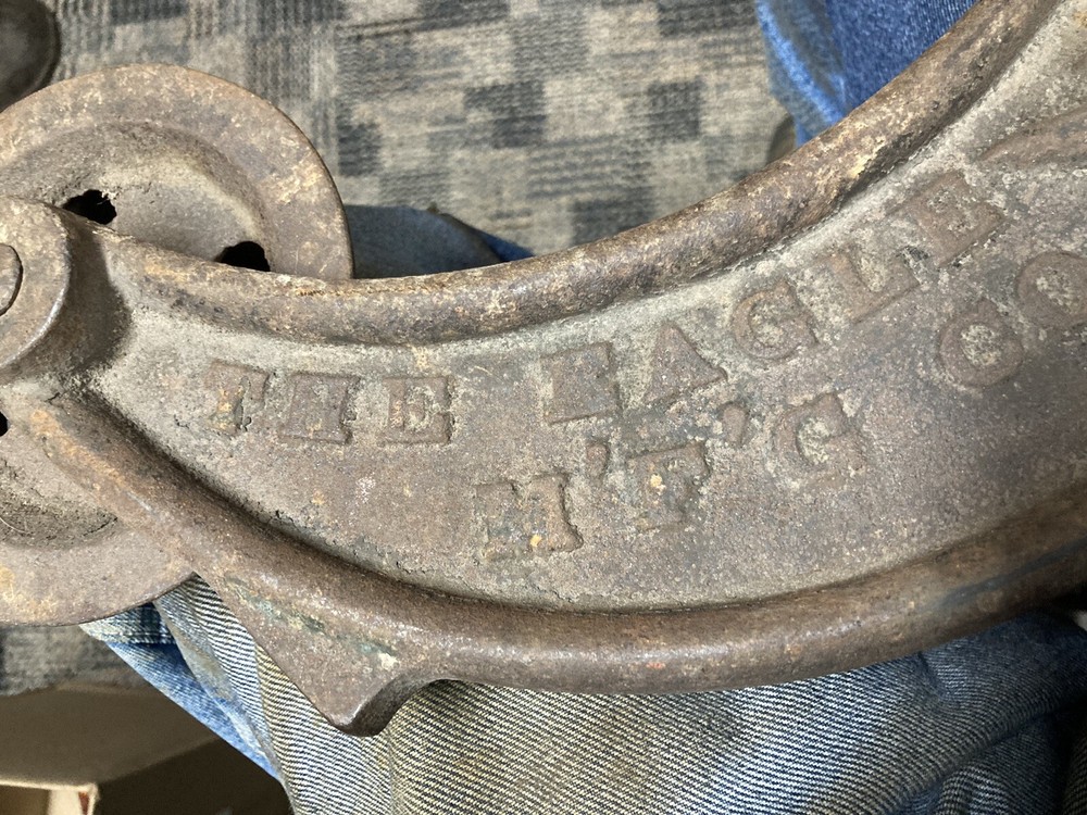 Antique EAGLE part Appleton Wis. Cast Iron Hay Trolley Barn Carrier Unloader