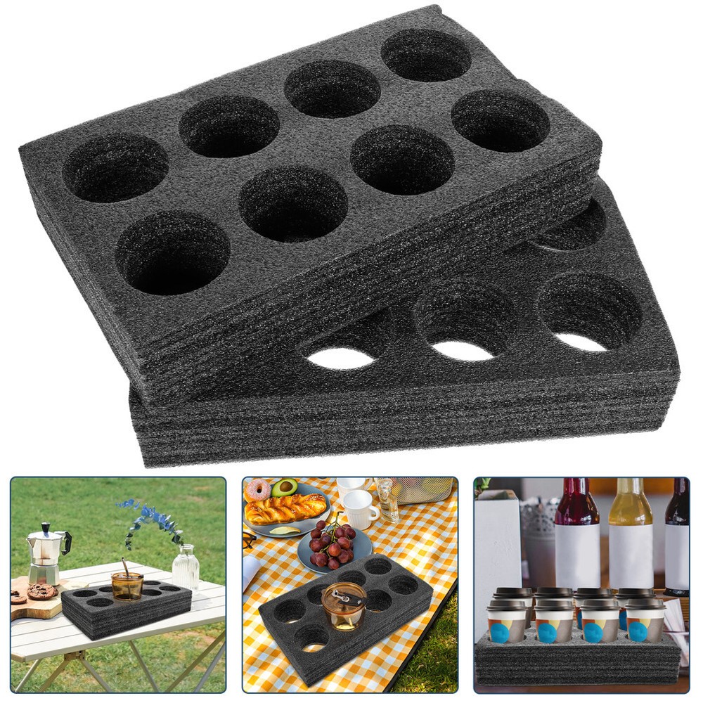 2 Pcs Cup Holder Reusable Drink Beverages Travel for Multiple Cups