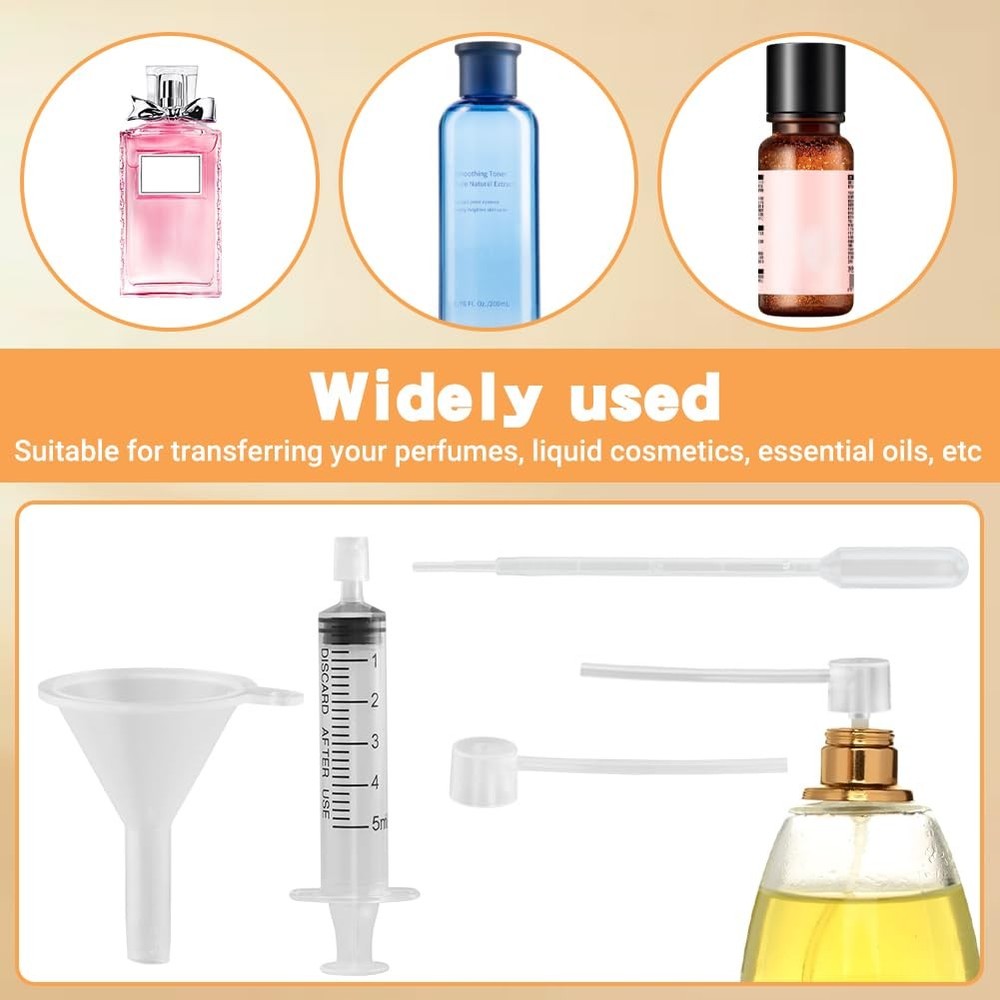 Perfume Refill Tool Kit, 10pcs Plastic Perfume Dispenser Transfer Pump Set, C...