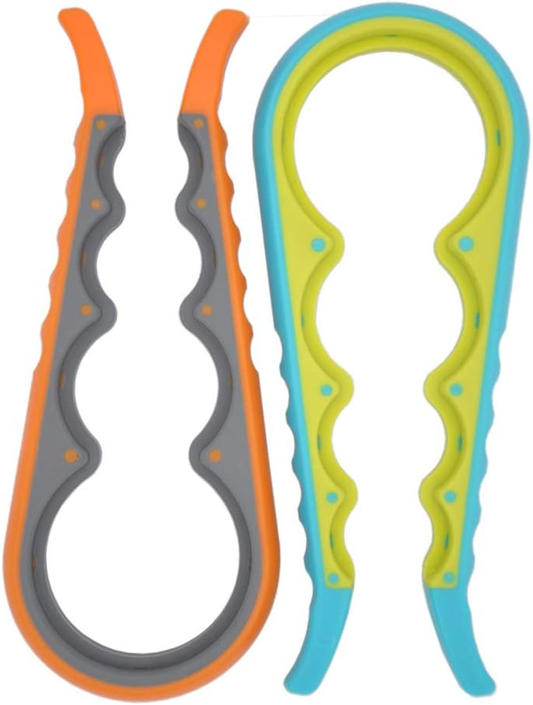 2 pcs Multi-Purpose Colourful Adjustable Rubber Strap Wrench Grip/Tighten Bot...
