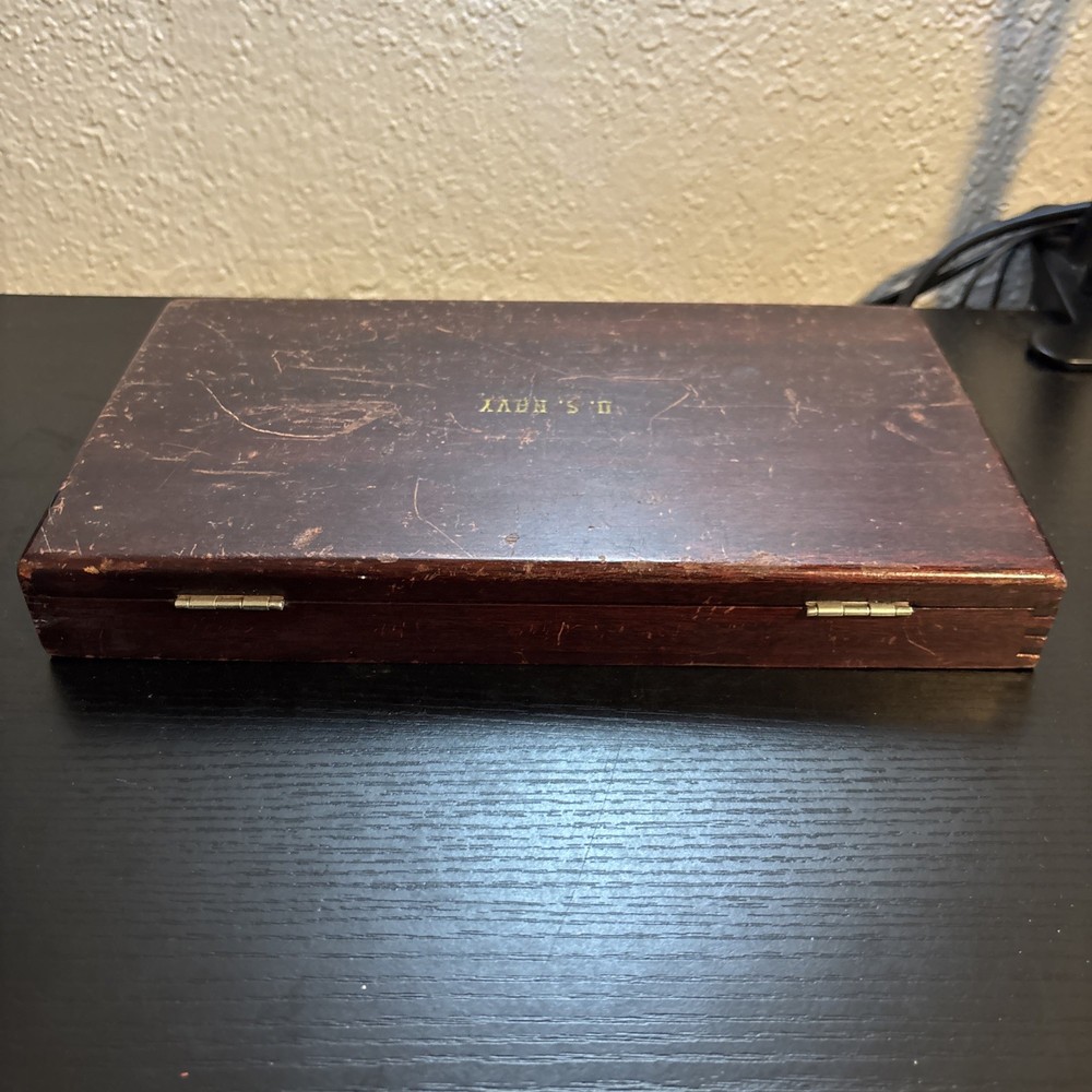 U.S. Navy vintage Charvoz drafting map tools set
