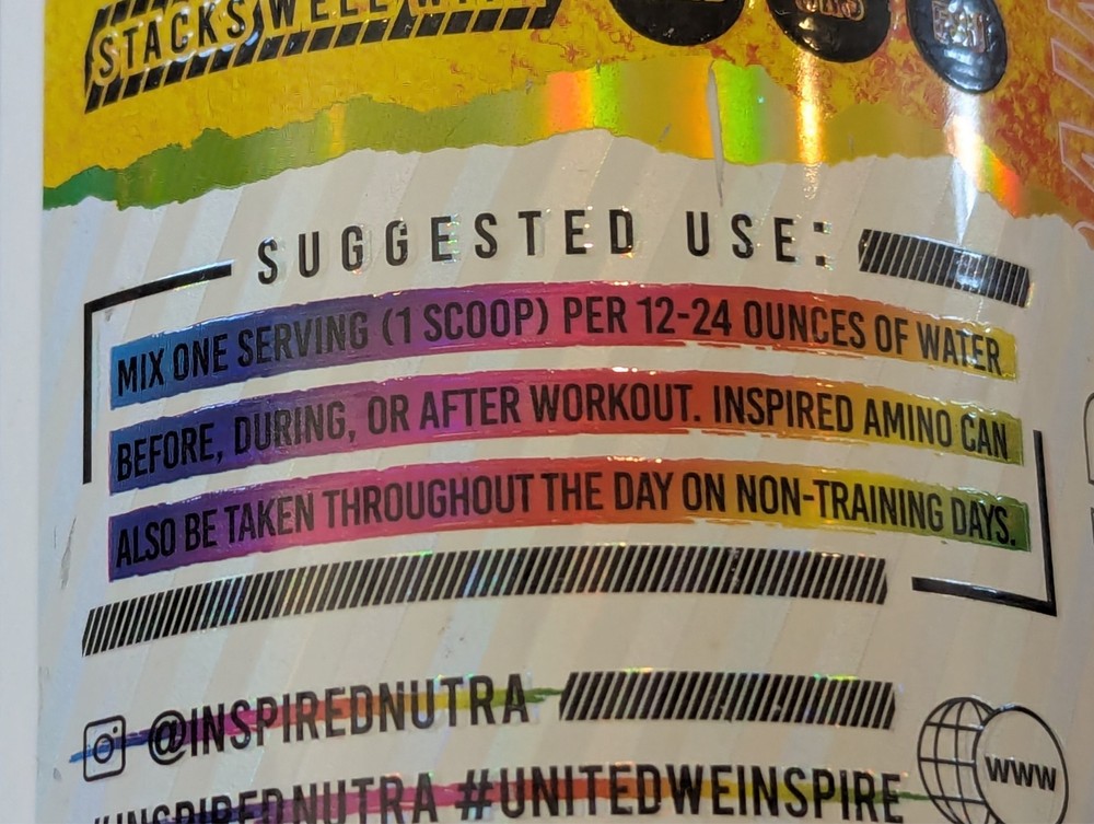 Inspired Nutraceuticals Amino EAA + Hydration Sour Rainbow 30 Servings