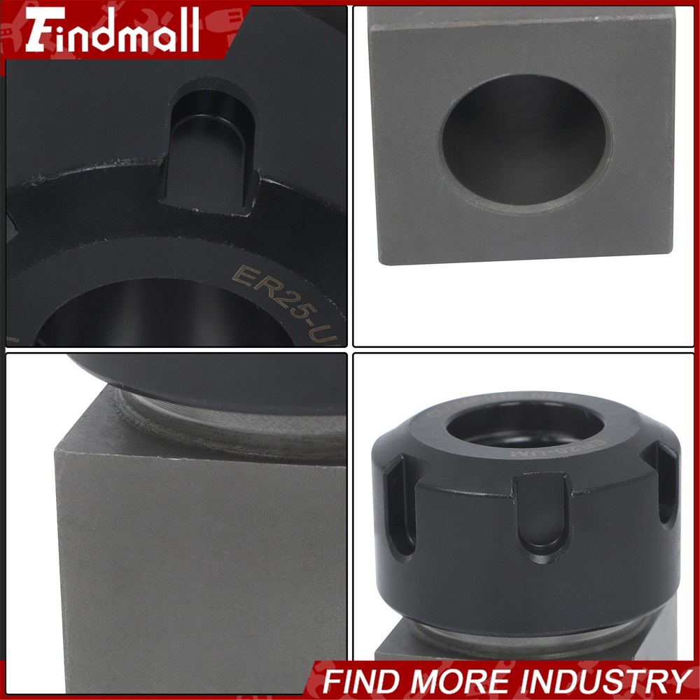 Findmall ER25 Square Collet Block Set for Milling Machine Tool Holding