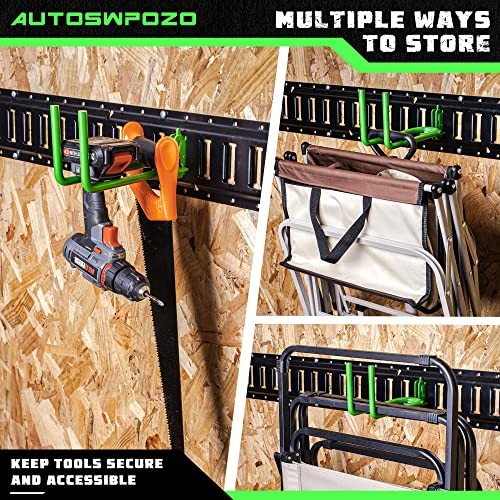 4-Pack E-Track Heavy Duty Shovel/Tool Hanger, E Track Hooks for Tools, 4 Pack