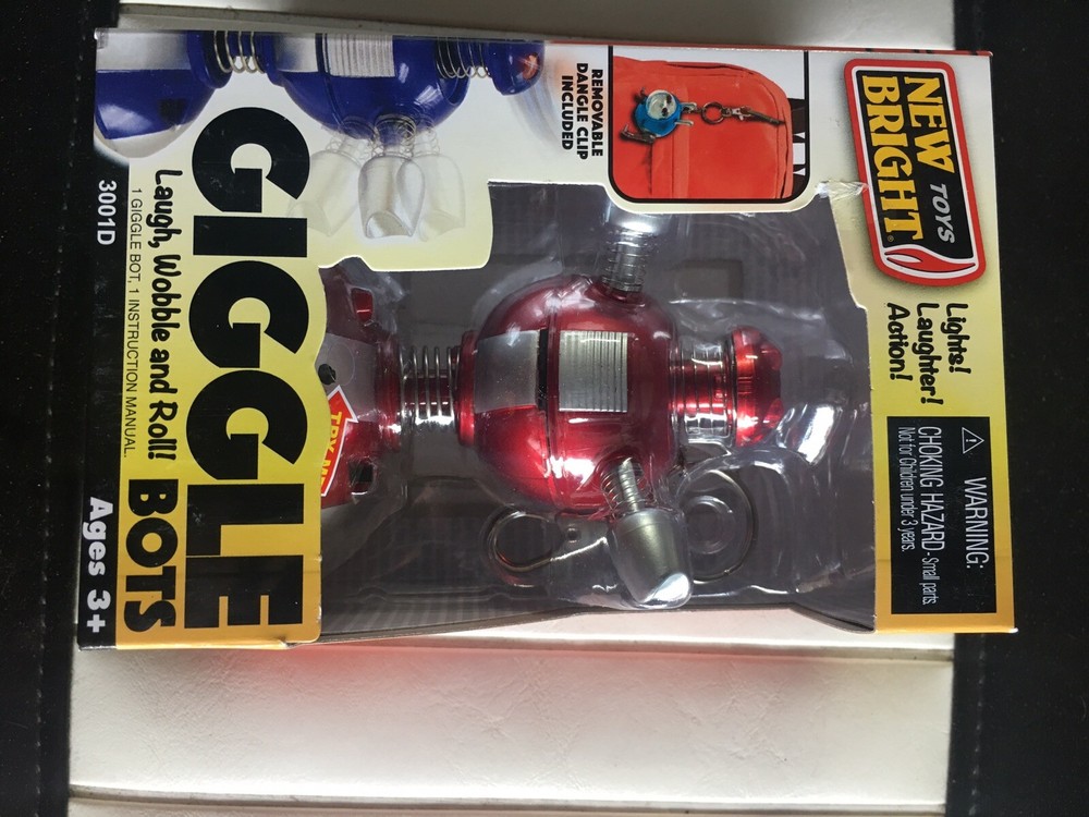 New Bright GIGGLE BOTS Red Disco Dancer w/ Dangle Clip Ages 3+