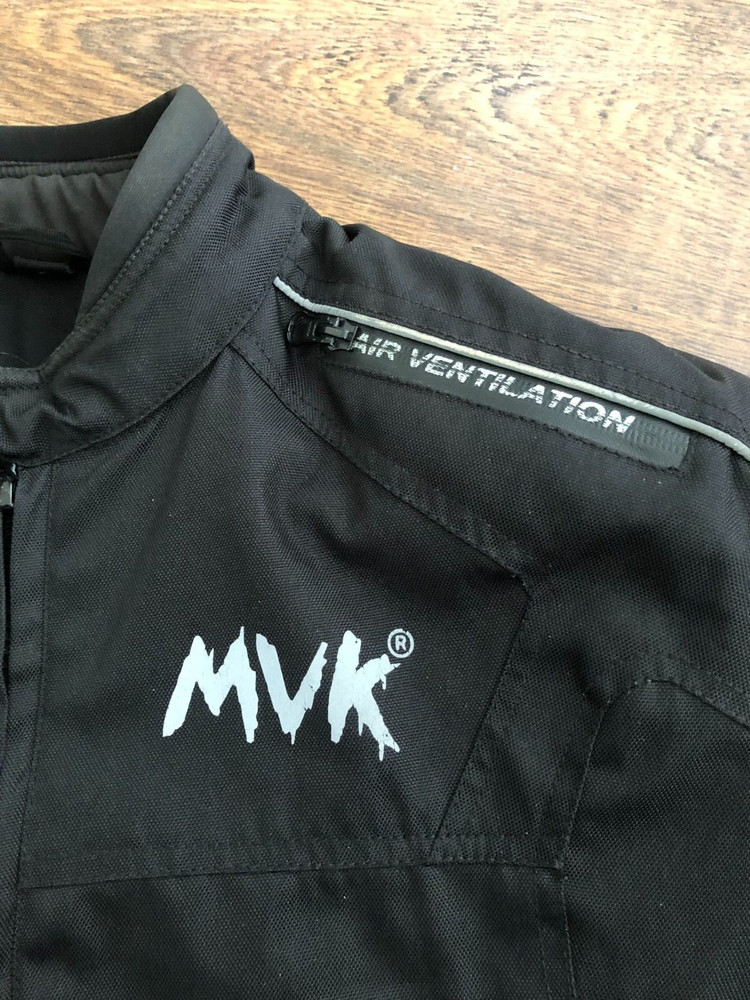 MVK Textile Waterproof Motorcycle Jacket CE Armoured size Small - Black
