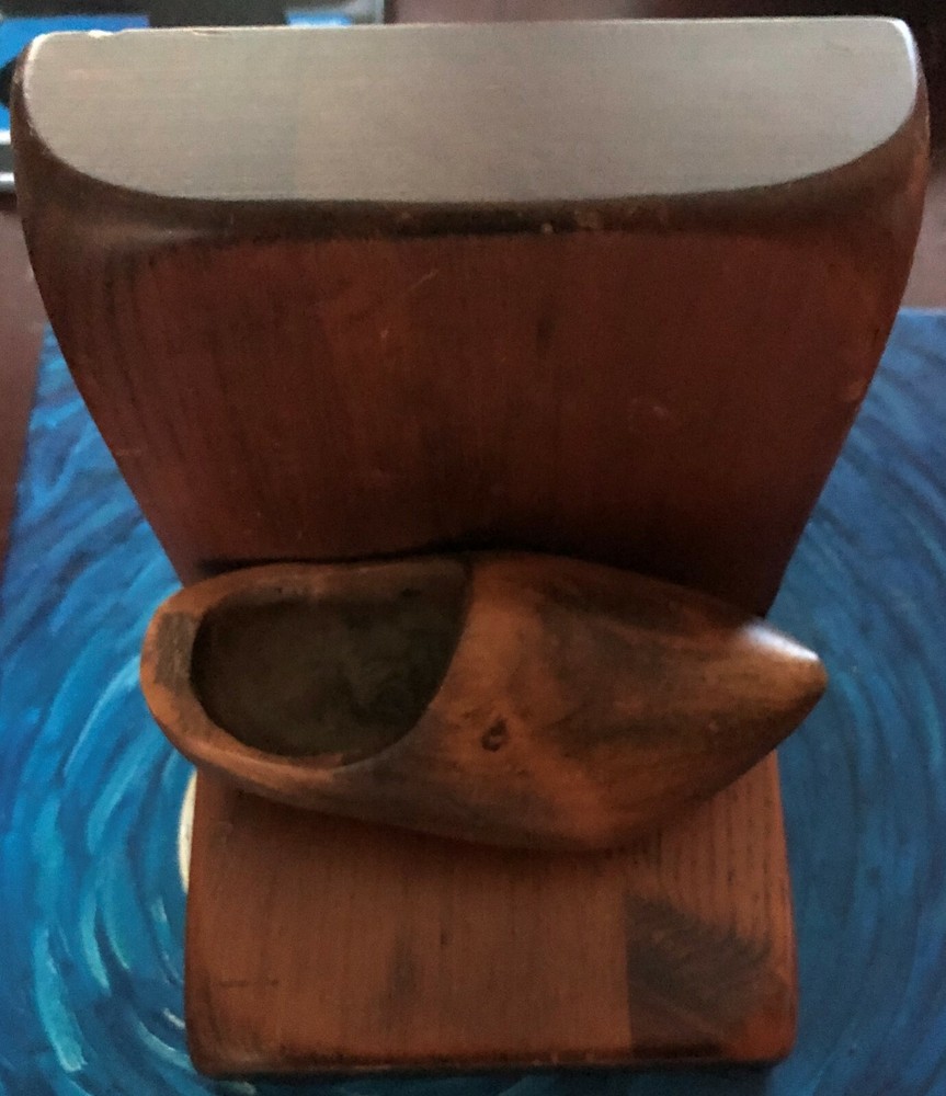 Dutch Wooden Shoe Bookend
