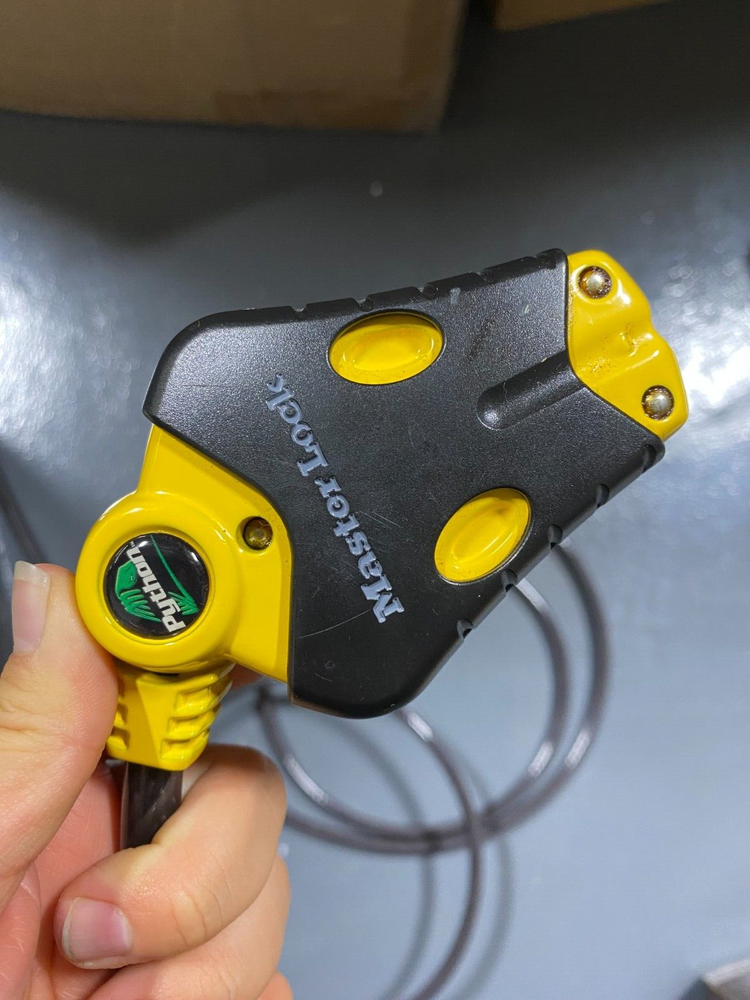 Master Lock 8413KA Python Adjustable Locking Cable, Yellow And Black