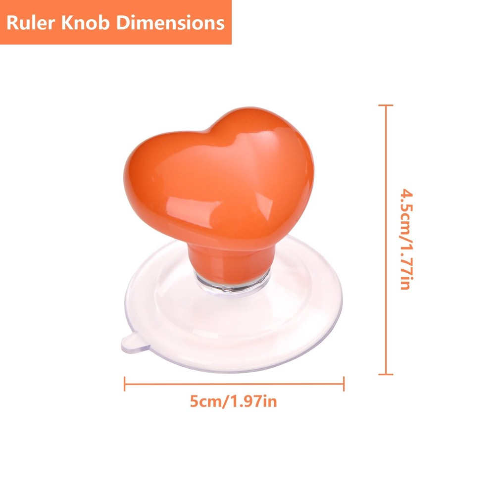 Ruler Knob,Quilt Suction Cup Knobs,Quilting Tools,Sewing Orange