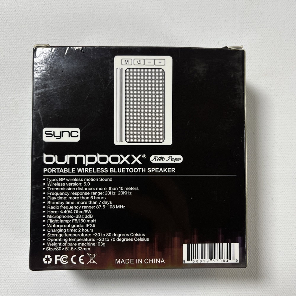 BUMPBOXX Retro Pager Wireless Bluetooth Rechargeable ClipOn Speaker