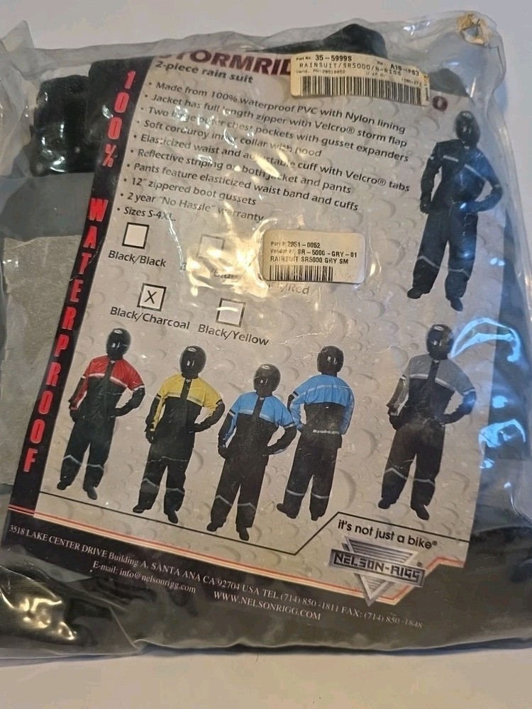 Stormrider SR-5000 2 Piece Rain Suit. Size Small