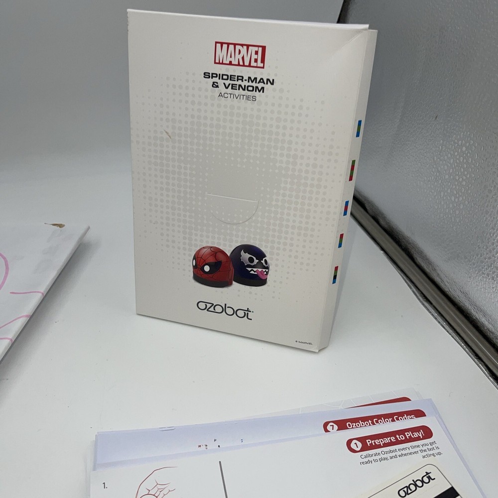 OZOBOT Bit Marvel Spider-Man & Venom Skins Robotics Starter Pack -Pre-Owned