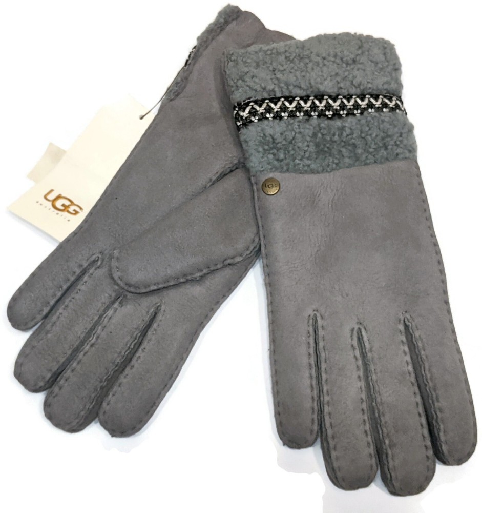 UGG ® Australia NEW SHEARLING Classic TASMAN GLOVES Medium, Gray, NWT